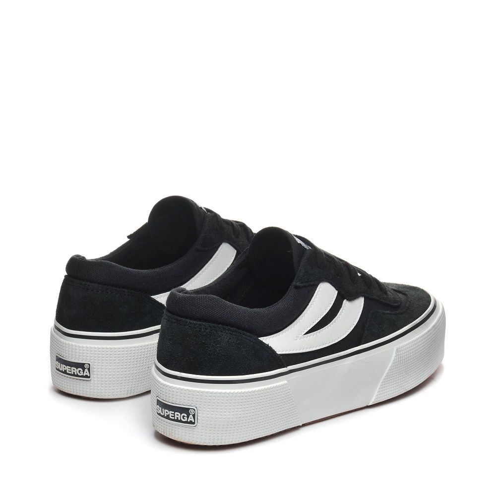 Superga 3041 Revolley Black Sneakers - Women's Sneakers USA | US5909895